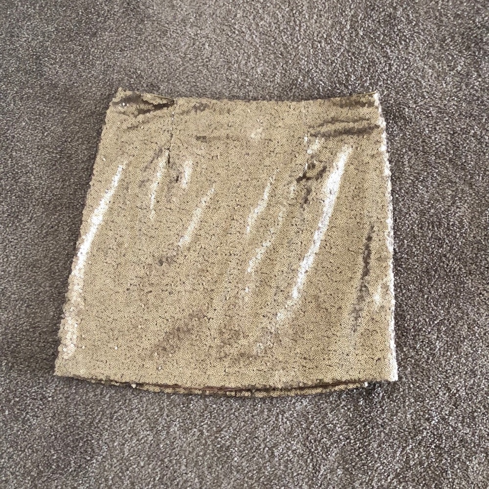 Gold Mini Skirt